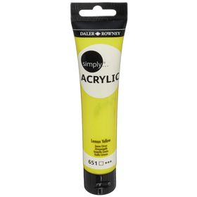 Daler Rowney 126975651 Lemon Yellow Sl 75 ml Simply Akrilik Boya