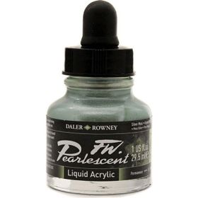 Daler Rowney 129 Silver Moss Fw Pearlescent Acrylic Inks 29.5 ml Cam Şişe