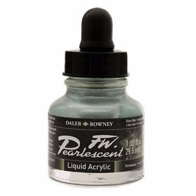 Daler Rowney 129 Silver Moss Fw Pearlescent Acrylic Inks 29.5 ml Cam Şişe