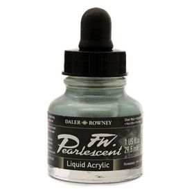 Daler Rowney 129 Silver Moss Fw Pearlescent Acrylic Inks 29.5 ml Cam Şişe