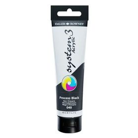 Daler Rowney 129150040 Process Black 150 ml Akrilik Boya