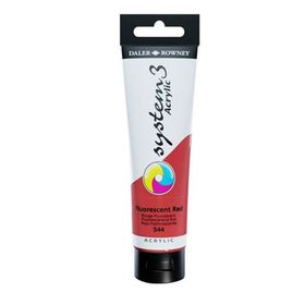 Daler Rowney 129150544 Fluoro Red 150 ml Akrilik Boya