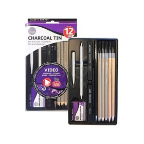 Daler Rowney 12'li Set Simply Charcoal Tin