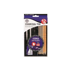 Daler Rowney 12'li Set Simply Charcoal Tin