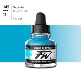 Daler Rowney 16326 FW Ink Likit Akrilik 29.5 ml Turquoise 145 Boya
