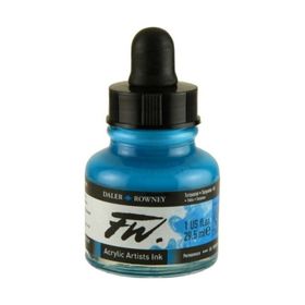 Daler Rowney 16326 FW Ink Likit Akrilik 29.5 ml Turquoise 145 Boya