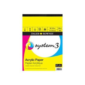 Daler Rowney 18585 System3 230 gr A4 20 Yaprak Tuval Dokulu Blok