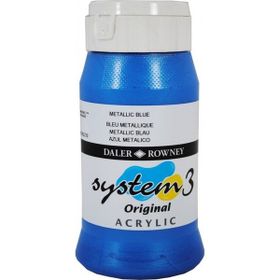 Daler Rowney 215970 500 ml No:718 Metallic Blue System 3 Akrilik Boya