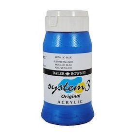 Daler Rowney 215970 500 ml No:718 Metallic Blue System 3 Akrilik Boya