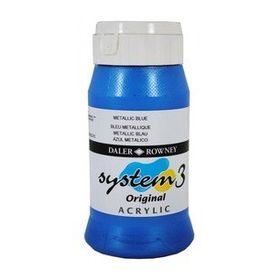 Daler Rowney 215970 500 ml No:718 Metallic Blue System 3 Akrilik Boya