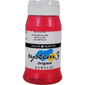 Daler Rowney 215973 500 ml No:720 Metallic Red System 3 Akrilik Boya