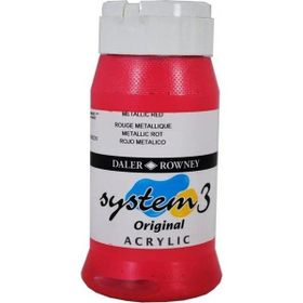 Daler Rowney 215973 500 ml No:720 Metallic Red System 3 Akrilik Boya