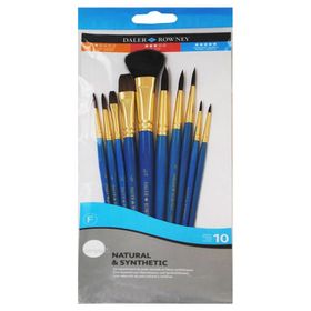 Daler Rowney 216910110 Natural & Synthetic 10'lu Fırça Seti
