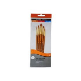 Daler Rowney 216920600 Simply Gold Taklon Sentetik 6'lı Fırça Seti