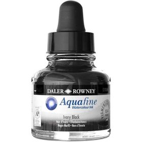 Daler Rowney 29.5 ml 034 Ivory Black Aquafine Watercolour İnk Sulu Boya Mürekkebi