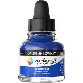 Daler Rowney 29.5 ml 123 Ultramarine Blue System 3 Akrilik Mürekkep