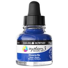Daler Rowney 29.5 ml 123 Ultramarine Blue System 3 Akrilik Mürekkep