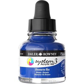 Daler Rowney 29.5 ml 123 Ultramarine Blue System 3 Akrilik Mürekkep