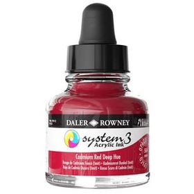Daler Rowney 29.5 ml 504 Cadmium Red Deep Hue System 3 Akrilik Mürekkep