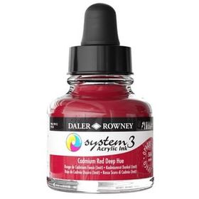 Daler Rowney 29.5 ml 504 Cadmium Red Deep Hue System 3 Akrilik Mürekkep