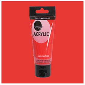 Daler Rowney 547 Brilliant Red 250 ml Simply Akrilik Boya
