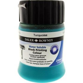 Daler Rowney 5681412 250 ml Turquoise Su Bazlı Linol Baskı Boyası