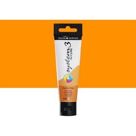 Daler Rowney 5735698 150 ml No:653 Fluorescent Orange System 3 Akrilik Boya