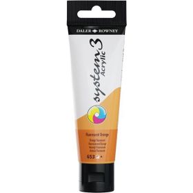 Daler Rowney 5735698 150 ml No:653 Fluorescent Orange System 3 Akrilik Boya