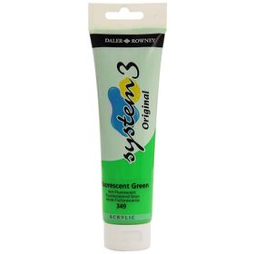 Daler Rowney 5735699 150 ml No:349 Fluorescent Green System 3 Akrilik Boya