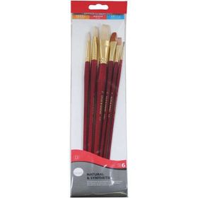 Daler Rowney 600 Simply Gold Taklon Synthetic 6'lı Fırça Seti