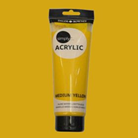 Daler Rowney 684 Medium Yellow 250 ml Simply Akrilik Boya