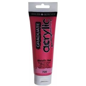 Daler Rowney 720 Metalic Red 120 ml Akrilik Boya