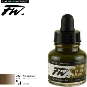 Daler Rowney Antelope Brown 222 Fw Acrylic Artist Ink 29.5 ml Cam Şişe