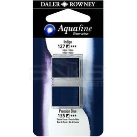 Daler Rowney Aquafine Indigo Prussian Blue 2'li Sulu Boya Tablet