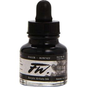 Daler Rowney Black India 2756 FW Ink 29.5 ml Likit Akrilik Mürekkep