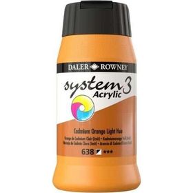 Daler Rowney Cadmium Orange Light Hue 638 System 3 500 ml Akrilik Boya