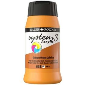 Daler Rowney Cadmium Orange Light Hue 638 System 3 500 ml Akrilik Boya