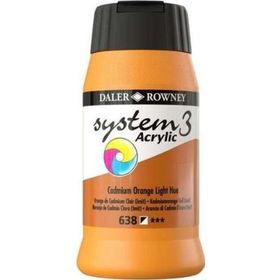 Daler Rowney Cadmium Orange Light Hue 638 System 3 500 ml Akrilik Boya