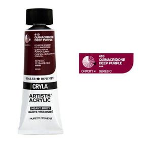 Daler Rowney Cryla Artist 410 Quinacridone Deep Purple Seri C 75ml Akrilik Boya