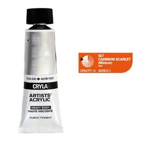 Daler Rowney Cryla Artist 507 Cadmium Scarlet Seri C 75ml Akrilik Boya