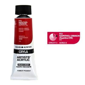 Daler Rowney Cryla Artist 512 Naphthol Crimson Seri B 75ml Akrilik Boya