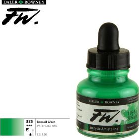 Daler Rowney Emerald Green 335 Fw Acrylic Artist Ink 29.5 ml Cam Şişe