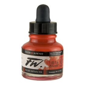Daler Rowney Flame Red 517 Fw Acrylic Artist Ink 29.5 ml Cam Şişe