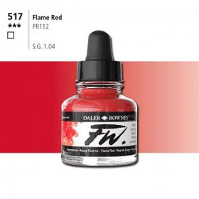 Daler Rowney Flame Red 517 Fw Acrylic Artist Ink 29.5 ml Cam Şişe