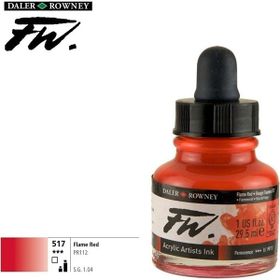 Daler Rowney Flame Red 517 Fw Acrylic Artist Ink 29.5 ml Cam Şişe