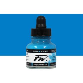 Daler Rowney Fluorescent Blue 100 Fw Acrylic Artist Ink 29.5 ml Cam Şişe