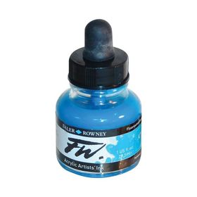 Daler Rowney Fluorescent Blue 100 Fw Acrylic Artist Ink 29.5 ml Cam Şişe