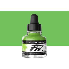 Daler Rowney Fluorescent Green 349 Fw Acrylic Artist Ink 29.5 ml Cam Şişe