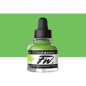 Daler Rowney Fluorescent Green 349 Fw Acrylic Artist Ink 29.5 ml Cam Şişe