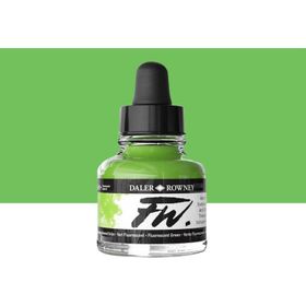 Daler Rowney Fluorescent Green 349 Fw Acrylic Artist Ink 29.5 ml Cam Şişe